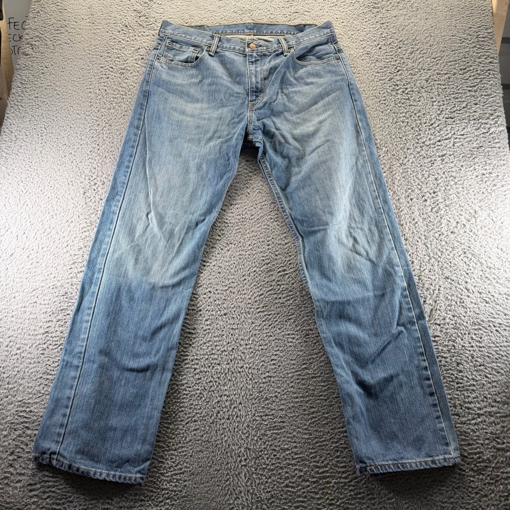 Levi's 559 Jeans Mens 34x34 Blue Cotton Denim Straight Leg Faded Workwear Travel